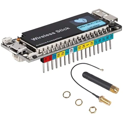 Image de Fasizi ESP32 Carte de développement sans fil Lora+WIFI+BLE avec écran OLED 0,49&quot; SX1276 Module pour Arduino 868 MHz 915