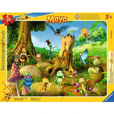 Image de Ravensburger Kätzchen 05670 Aventure dans la Prairie des commérages Puzzle Cadre Maya l&#039;abeille 10 pièces pour Enfants à partir de 3 Ans, 17097