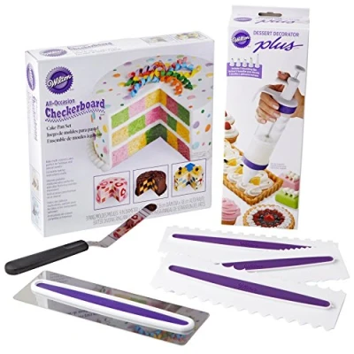 Image de Wilton 2109 3821 Checkerboard Cake Decorating Set, Other, Assorted