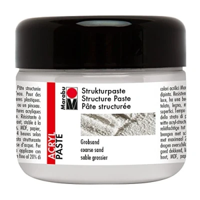 Image de Marabu 122625814 Pâte à Structure Sable Gros Grains, 225 ML, Blanc