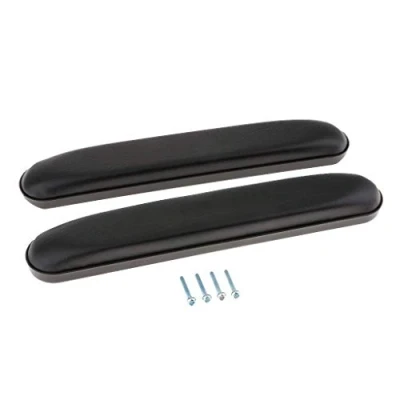 Image de 1 paire d&#039;accoudoirs rembourrés en mousse PU pour fauteuil roulant, longueur totale 33 cm, noir