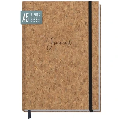 Image de paper&amp;you® Bullet journal dotted A5 avec élastique [liège] 156 pages carnet de notes à pois, intime durable &amp; climatiquement neutre