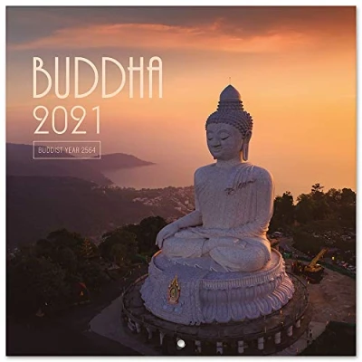 Image de Erik® Calendrier Mural 2020 2021 Buddha 16 Mois, 30x30 cm De Septembre à Décembre