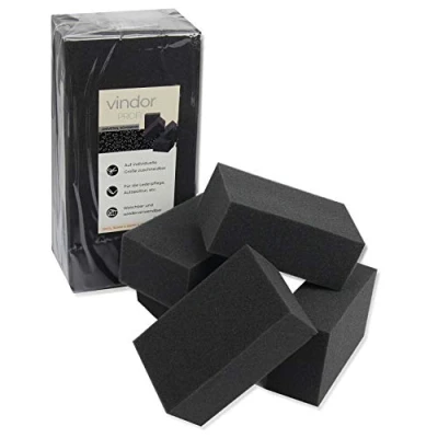 Image de Vindor 5X Universal Sponge Eponge de Nettoyage en Mousse, Parfaite pour Le Polissage des Voitures, Noire