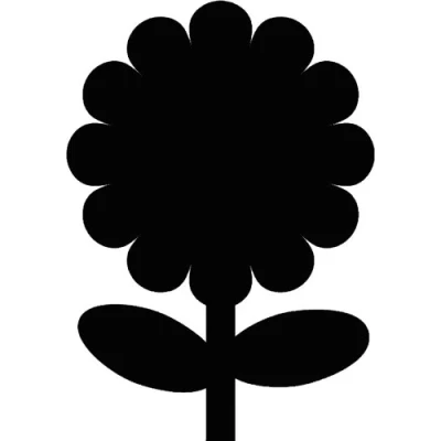 Image de Securit Tableau Noir mural en forme de fleur