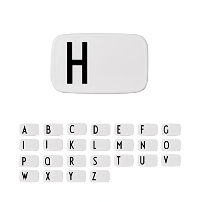 Image de Design Letters Lunch Box Blanc (A Z) Parfait comme Boite a Gouter/Lunch Enfant ou Adulte Repas Sans BPA/BPS Lave vaisselle &amp; Drop Safe Repas, 850 Ml