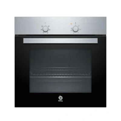 Image de Balay, 3HB1000X0 Four multifonction 5 fonctions/Air 3D, indicateur lumineux, 71 L, 60 cm, Inox Basique, Noir/Acier inoxydable