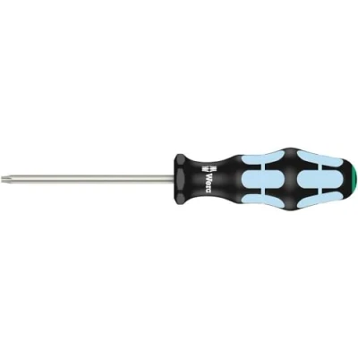 Image de Wera 05032055001 3367 Tournevis pour vis TORX, acier inoxydable, TX 25 x 100 mm, Noir/Ice bleu