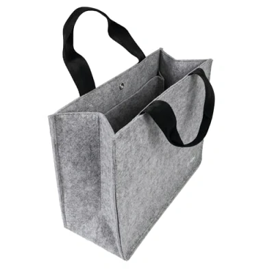 Image de Sigel BA430 Sac de Bureau Partagé Basic, en feutre synthétique, pour ordinateurs portables jusqu’à 15,4&quot;, Sacoche Légère M (36 x 28 cm), avec fermeture à bouton, Desk Sharing Bag, gris clair