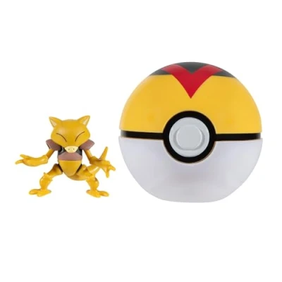 Image de Pokémon Clip &#039;N&#039; Go Abra et Level Ball Comprend Une Figurine de Combat 5,1 cm Un Accessoire Balle Niveau