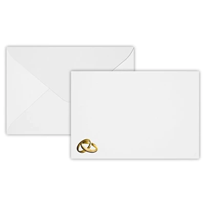 Image de 25 mariage oreilles Doré Enveloppes B6 DIN (12,5 x 17,6 cm) Super Blanc, technique de fermeture : feuchtkl autocollant avec rabat triangulaire. Grammage : 120 g/m²