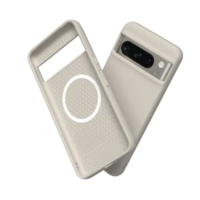 Image de RhinoShield Coque Compatible avec [Pixel 8 Pro] SolidSuit Magsafe Fine Technologie d&#039;absorption des Chocs et Finition Premium Mate Shell Beige