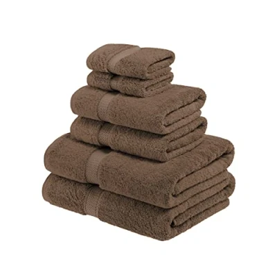 Image de Superior Ensemble de Serviettes, 6 pièces, Coton supérieur 900 grammes, Chocolat