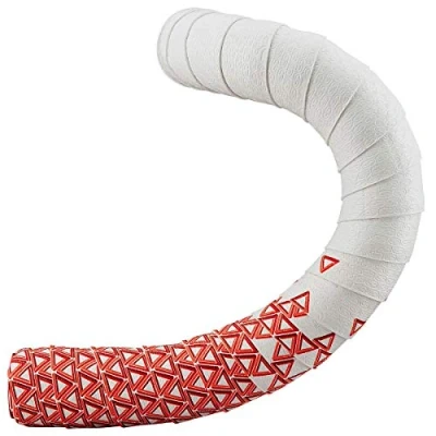 Image de Deda Elementi DEDATAPE605 Loop, Tape, Blanc/Rouge, Texture Logo Deda, Double Couche, Gel adhésif, 2,5mm Unisex Adult, Universelle