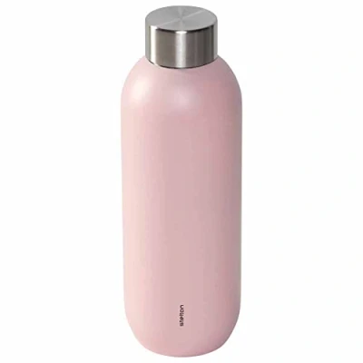 Image de Stelton Bouteille isotherme Keep Cool à double paroi Gobelet design moderne pour eau, boissons chaudes et froides, café, thé 0,6 l Couleur : rose doux