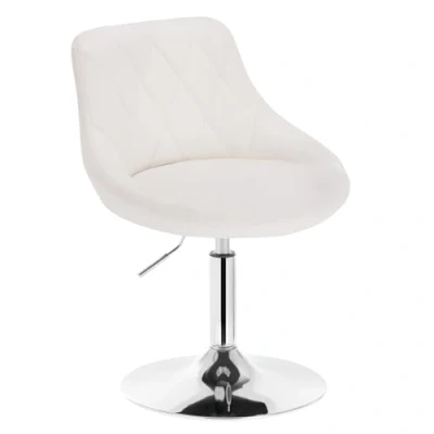 Image de WOLTU Lot de 1 Tabouret comptoir Réglable en Hauteur et pivotante,Tabouret bistrot Similicuir Structure métallique, 42 58cm, Blanc, BH241ws