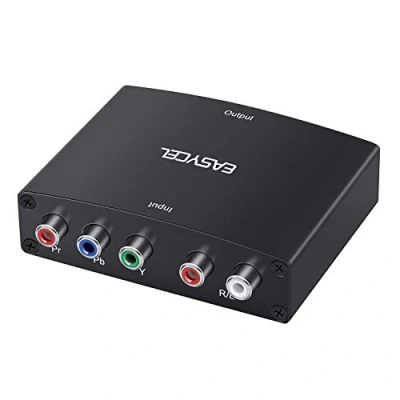 Image de EASYCEL convertisseur Composant vers HDMI, 5RCA RVB YPbPr HDMI Adaptateur Audio vidéo 1080p pour DVD, PSP, Nintendo NGC TV HD, Moniteur ou projecteur