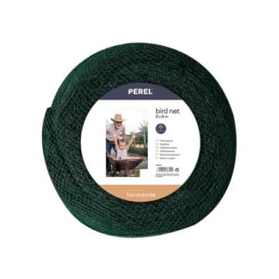 Image de Perel Filet Anti Oiseaux, Polyester, Maillage 2 cm², 8 x m, Vert