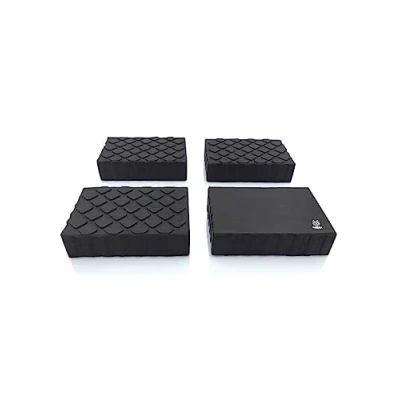 Image de TYGERIX® 4 coussins de levage 160 x 120 40 mm Produit italien pare chocs universels en caoutchouc haute résistance plates formes pantographes telles que Corghi Ravaglioli Omcn et autres