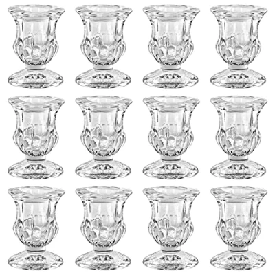 Image de Belle Vous Photophore Verre Chauffe Plat Effilé (Lot de 12) l4,7 x H6,3 cm Bougeoir en Cristal Décoration Maison, Table Mariage, Centre et Cadeau d’Aromathérapie