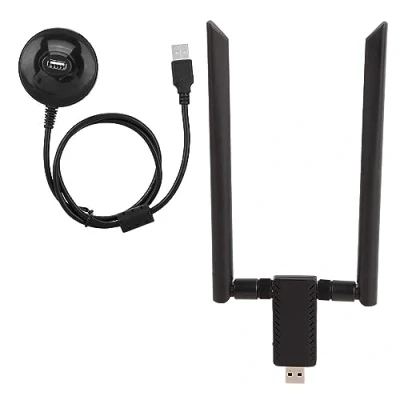 Image de Carte réseau USB, Adaptateur dongle WiFi Double Bande RTL8812AU AC USB 2.4G / 5.8G, Prise en du cryptage de données WPA WPA2 WEP 802.1X WMM, sans Fil avec