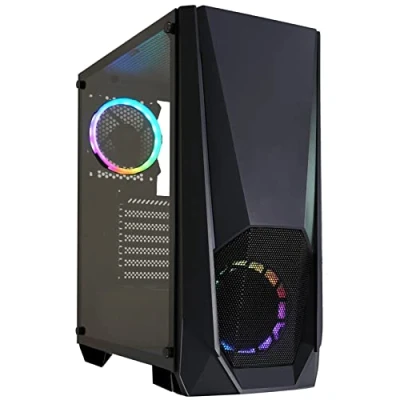Image de Xilence Xilent Blast X505.ARGB Gaming PC Case, 2X 120mm ARGB PWM Fan, ATX Midi Tower Front Panel with Mesh Part for Good Airflow and Discret LED Strips, Glass Side Panel, Black