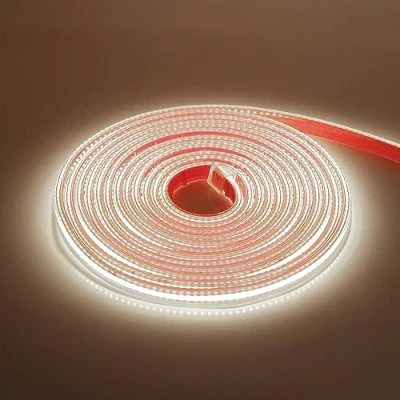 Image de KISUFU Bande LED Etanche 220V, COB 288LEDs/M Ruban Étanche IP65 Découpable Flexible Lumineuse pour Miroir, Maison, Chambre, Cuisine, Décoration.7M, Blanc naturel