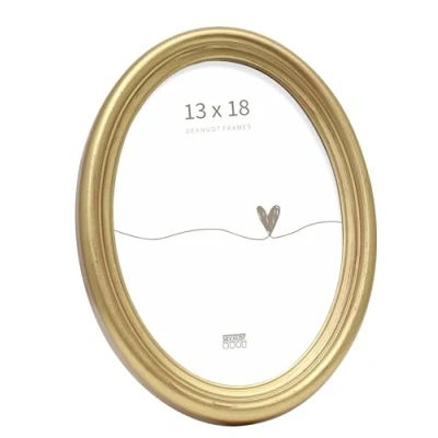 Image de Deknudt Frames S100A3 Cadre Photo Ovale Résine Doré 13 x 18 cm