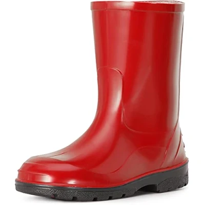 Image de Ladeheid Chaussures en Caoutchouc imperméables Hautes pour Enfants Bottes de Pluie garçons et Filles LA 939 (Vert 2, 26 EU)