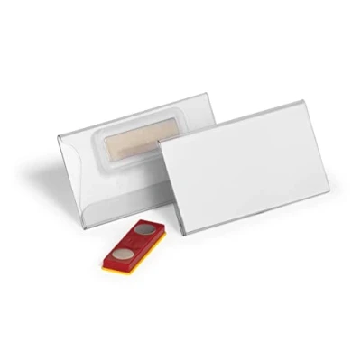 Image de Durable Porte Badge à Aimant Fixplus pour Un 40 x 75 mm 25 Unités 824319 Transparent
