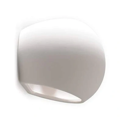 Image de SOLLUX lighting Globe Applique murale en céramique Design Moderne Très Polyvalent Ampoule E27 Remplaçable, 1 x 60 W Blanc, 18 11 14,5 cm