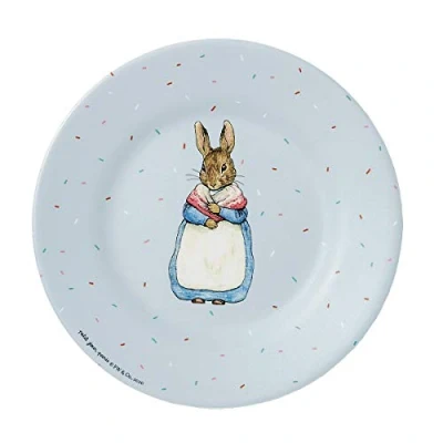 Image de Petit Jour Paris Assiette à Dessert Pierre Lapin Bleu Parfaite pour Dessert! BP921P, Multicolore