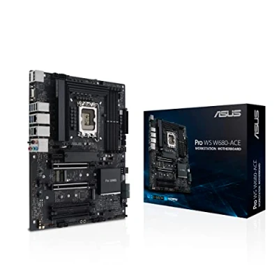 Image de ASUS PRO WS WRX80E SAGE SE WIFI II Carte mère Intel W680 LGA 1700 ATX (PCIE 5.0, DDR5, 2 x 2.5 Gb Ethernet, 3 PCIe 4.0 M.2, USB 3.2 Gen 2x2, SlimSAS, SATA 6 Gb/s, HDMI, DisplayPort, VGA)