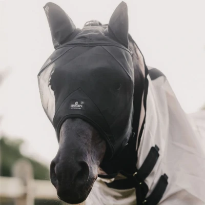 Image de Kentucky Masque Anti Mouches Classic avec Oreilles Noir Cob
