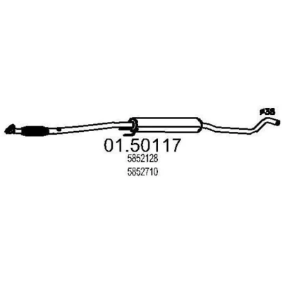 Image de MTS 01.50117 Silencieux Intermédiaire 2760 OPEL: Corsa C 3/5 portes