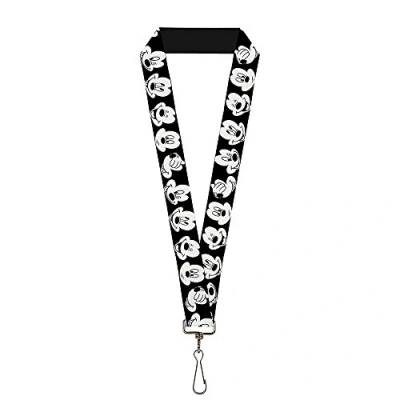 Image de Buckle Down Homme Lanyard 1.0 Mickey Mouse Expressions C/U Black/White Chane de cl, Multicolore, Taille unique EU