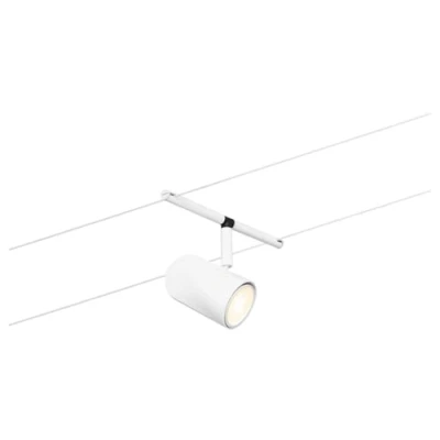Image de Paulmann 94468 Système de corde Spot unique Maximum 10 W blanc mat, chrome, rail en métal GU5,3, Plastique, Modèle simple