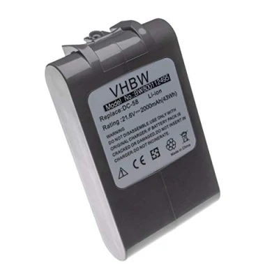 Image de vhbw 1x Batterie Compatible avec Dyson DC59 Animal Exclusive, V6, DC61, Motorhead Robot électroménager (2000mAh, 21,6V, Li ION)