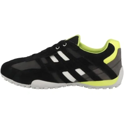 Image de Geox Homme Uomo Snake A Basket, Noir/Jaune Fluo, 48 EU