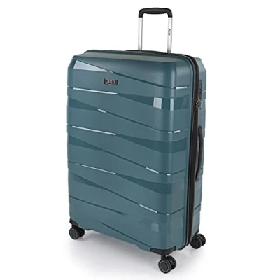 Image de JASLEN Valise Grande Taille Rigide 4 roulettes Résistante XXL Légère Soute Avion de Voyage en Matériau PP. Combinaison TSA, Brun métallique