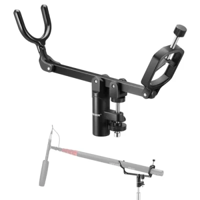 Image de NEEWER Support de Perche Micro avec Goujon 5/8&quot;, Adaptateur Montage pour Microphone vidéo DSLR antidérapant en métal, Inclinaison 15/+30, Charge maximale:17/6lb/8kg,CM NA 2