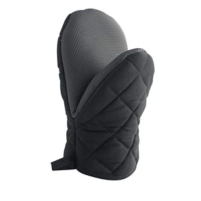 Image de douceur d&#039;intérieur, Gant Pince (24.5 x 14.5 cm) Cuistot Noir, Polycoton Finition Neoprene