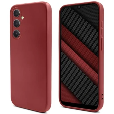 Image de Moozy Lifestyle. coque en silicone pour Samsung A34 5G, rose vintage légère liquide avec finition mate et doublure microfibre douce, de qualité supérieure Neuf