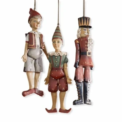 Image de Loberon Lot de 3 Figurines Udine Polyrésine Coton H/L/P env. 19/5.5/4.5 cm Multicolore