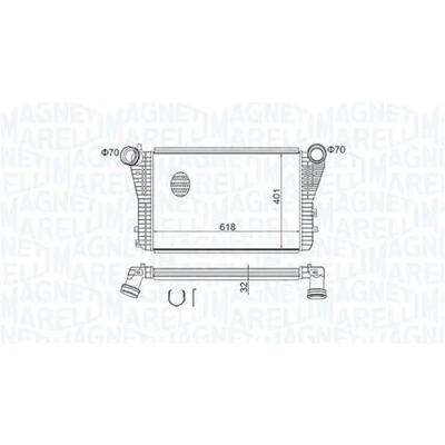 Image de MAGNETI MARELLI 351319204030 Intercooler VOLKSWAGEN: Golf 6, 5, Touran I, AUDI: A3 3/5 portes, Sportback, TT Coupe, SEAT: Leon II portes