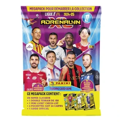 Image de Panini ADRENALYN Ligue 1 McDonald&#039;s 2024 2025 Trading Cards Game Starter Pack (1 classeur + 4 Pochettes 3 Cartes édition limitée Checklist gameboard Guide Officiel), 004843SPAFGD