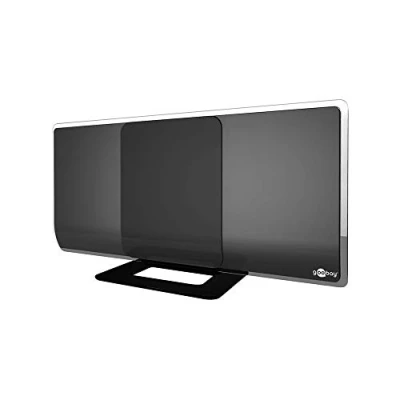 Image de Wentronic Goobay Antenne d&#039;intérieur DVB T full HD active pour réception de programmes T/DVB T2 (TNT) avec amplification 42/38 dB noir 67179