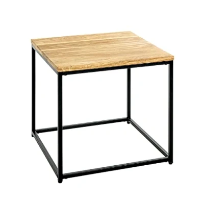 Image de HAKU Möbel Table d&#039;appoint, Bois Massif, chêne, Noir, L 45 x P H cm