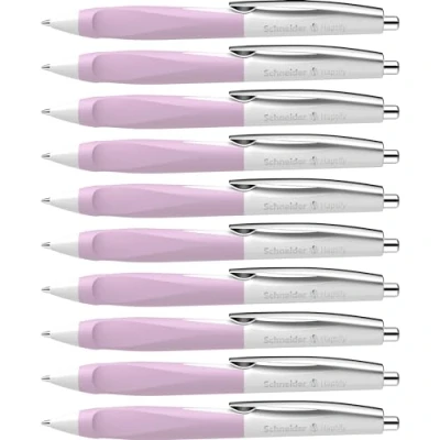 Image de Schneider 135328 Haptify Lot de 10 stylos à bille, épaisseur trait M, couleur l&#039;encre : bleu blanc lilas