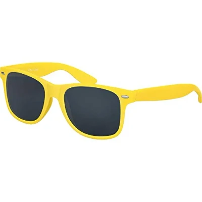 Image de Balinco Lunettes de soleil UV400 CAT 3 CE Rubber avec charnière à ressort pour femmes et hommes (jaune smoke)